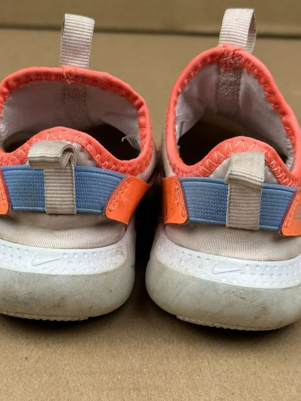 Toddler Kids Nike Flex Runner Slip On Shoes Size 7C Pink Orange Blue